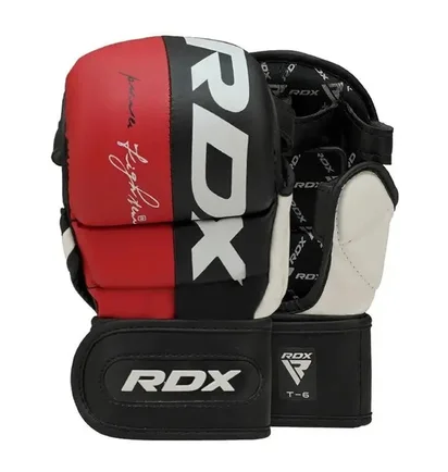 Рукавиці унісекс RDX Grappling Gloves Rex T6 Plus Red/Black GGR-T6R