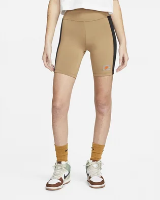 Шорты женские Nike Sportswear Swoosh Logo High-Waisted Bike Shorts Brown Dx2325-258