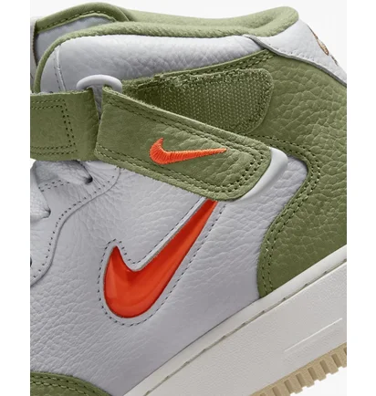 Кросівки чоловічі Nike Air Force 1 Mid Qs MenS Shoes White/Olive DQ3505-100