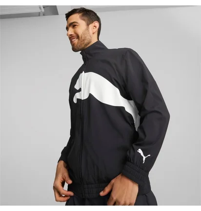 Куртка чоловіча Puma Train Big Cat Lined Woven Fz Jacket Black 52242401