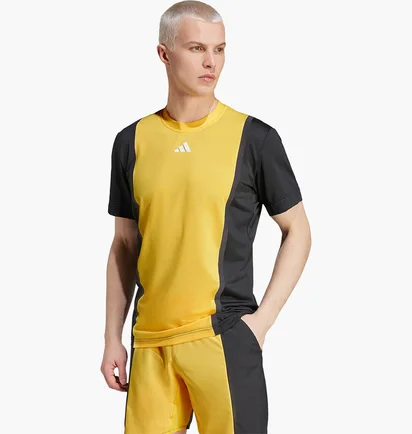 Футболка мужская Adidas Tennis Heat.Rdy Pro Freelift 3D Rib T-Shirt Yellow/Black IS8972