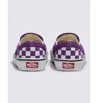 Кеды унисекс Vans Classic Slip-On Checkerboard Shoe Violet/White VN000BVZ1N8