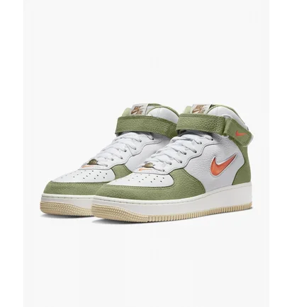 Кросівки чоловічі Nike Air Force 1 Mid Qs MenS Shoes White/Olive DQ3505-100