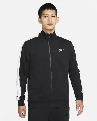 Толстовка чоловіча Nike Sportswear Club Brushed-Back Jacket Black DD7010-010