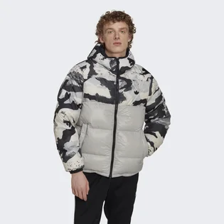 Пуховик чоловічий Adidas Down Regen Camo Hooded Puffer Jacket Grey HK5030