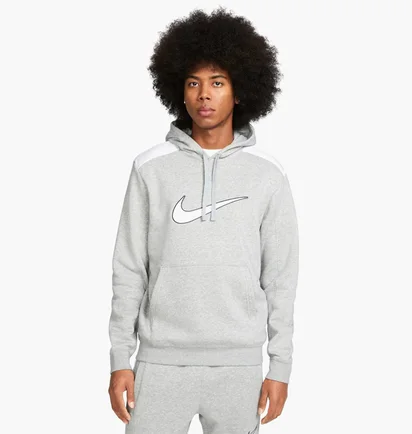 Худи мужское Nike M Nsw Sp Flc Hoodie Bb Grey FN0247-063