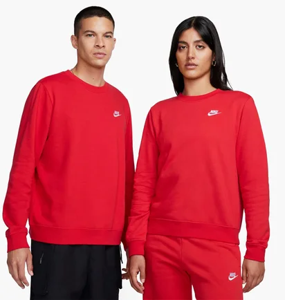 Свитшот женский Nike Sportswear Club Fleece Crewneck Sweatshirt Red DQ5473-657