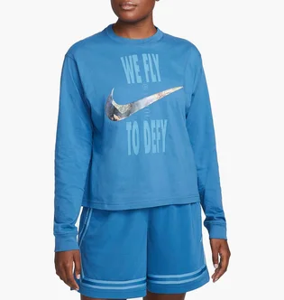 Світшот жіночий Nike Swoosh Fly Boxy Long-Sleeve T-Shirt Light Blue Dx0726-407
