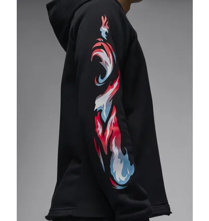 Худі чоловіче Air Jordan Zion Graphic Fleece Pullover Hoodie Black FN5342-010