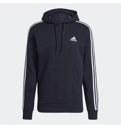 Худи мужское Adidas Essentials Fleece 3-Stripes Hoodie Blue GK9073