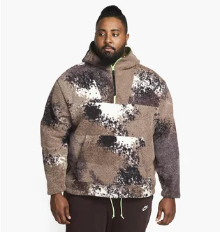 Худи мужское Nike Mens 1/2-Zip Hoodie Brown DD5009-004