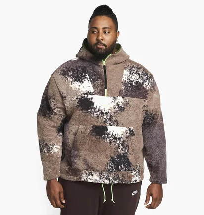 Худи мужское Nike Mens 1/2-Zip Hoodie Brown DD5009-004