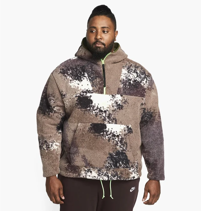 Худи мужское Nike Mens 1/2-Zip Hoodie Brown DD5009-004