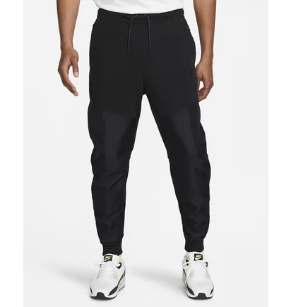 Штаны мужские Nike M Nk Tch Flc OverlayJggr Black Dr6171-010