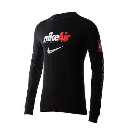 Лонгслів чоловічий Nike M Nsw Tee Ls Swoosh By Air Gx Black DJ1415-010