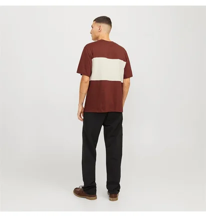 Футболка чоловіча Jack & Jones Jorvester Block Brown 12277742-BRANDYBROWN-ANTI