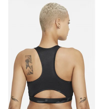Топ жіночий Nike Womens Medium-Support 1-Piece Pad High-Neck Sports Bra Black/Camo Dd1199-068
