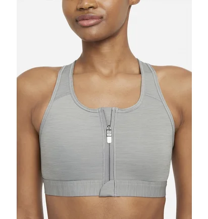 Топ жіночий Nike W Nk Df Swsh Zip Front Bra Grey DD1205-073