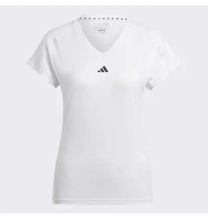 Футболка жіноча Adidas Aeroready Train Essentials Minimal Branding V-Neck Tee White Hr7878
