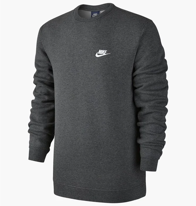 Худи мужское Nike Crw Flc Club Grey 804340-071