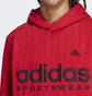 Худи мужское Adidas Pinstripe Fleece Hoodie Red Ia1809