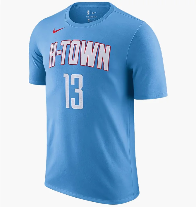 Футболка мужская Nike Nba Houston Rockets James Harden City Edition Light Blue CT9775-469