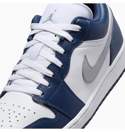Кроссовки мужские Air Jordan 1 Low Midnight Navy Blue/White 553558-141