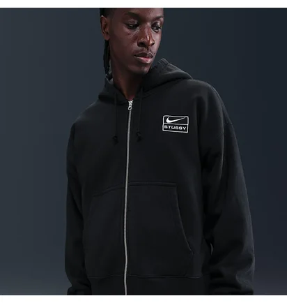 Толстовка унисекс Nike Nrg Stussy Fz Wshd Flchdy Black FJ9175-010