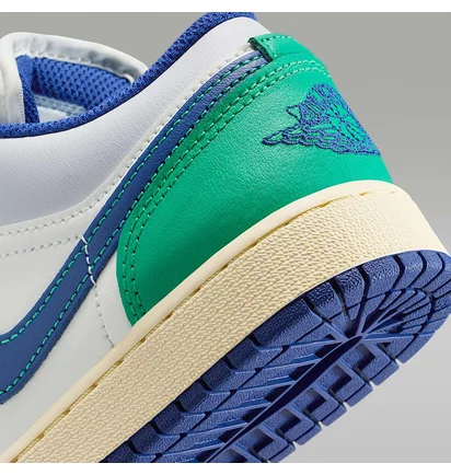 Кроссовки детские Air Jordan 1 Low Big Kids Blue/Green 553560-147