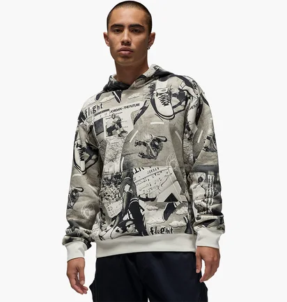 Худи мужское Air Jordan Brooklyn Fleece Grey FV7297-010