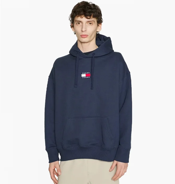 Худи мужское Tommy Jeans Tommy Badge Blue DM0DM10904-C87
