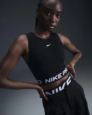 Топ женский Nike Pro Dri-Fit Cropped Tank Top Black FZ3615-010