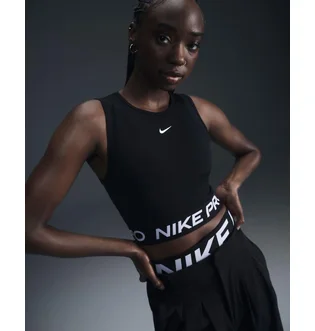 Топ женский Nike Pro Dri-Fit Cropped Tank Top Black FZ3615-010
