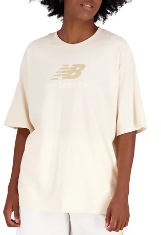 Футболка жіноча New Balance T-Shirt Essentials Stacked Logo Beige WT31519TCM