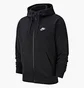 Мужская толстовка Nike M Nsw Club Hoodie Fz Ft Black BV2648-010