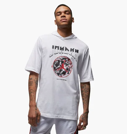 Футболка чоловіча Air Jordan Sport MenS Hooded T-Shirt White FB7427-100