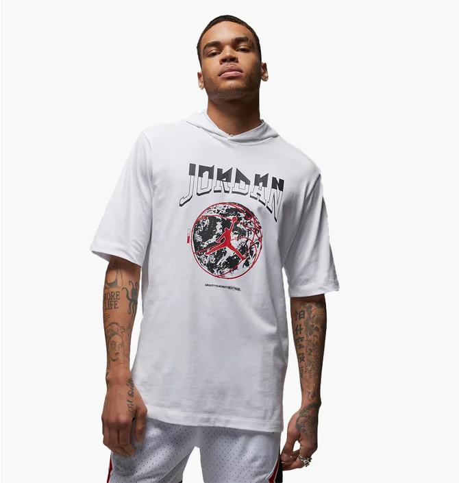 Футболка чоловіча Air Jordan Sport MenS Hooded T-Shirt White FB7427-100