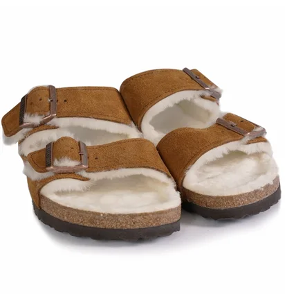 Тапочки женские Birkenstock Arizona Shearling Brown 1001135