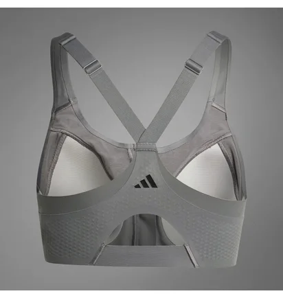 Топ жіночий Adidas Tlrd Impact Luxe High-Support Zip Bra Grey IT6656