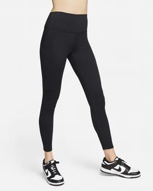 Легінси жіночі Nike One High-Waisted 7/8 Leggings With Pockets Black FN3241-010