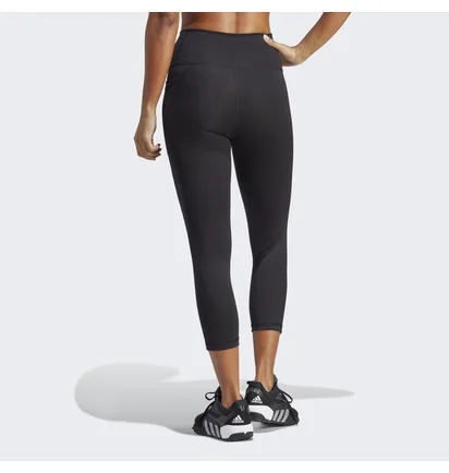 Леггинсы женские Adidas Optime Stash Pocket High-Waisted 3/4 Leggings Black Hs9932