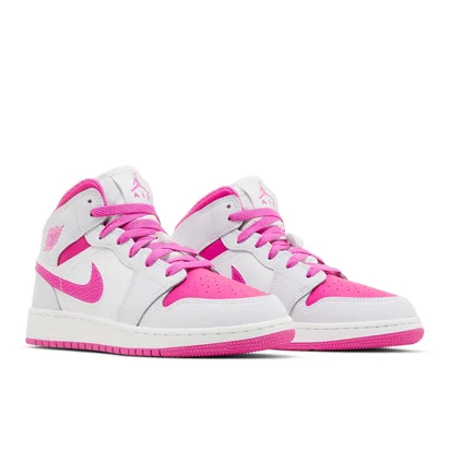Кросівки дитячі Air Jordan 1 Mid Gs White/Pink FD8780-500