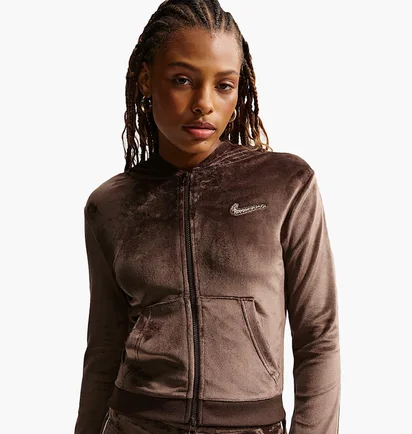 Толстовка жіноча Nike Sportswear Full-Zip Brown IQ0678-237