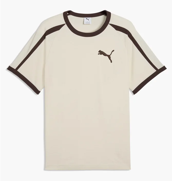 Футболка чоловіча Puma T7 Big Cat Ringer Beige 635242-87