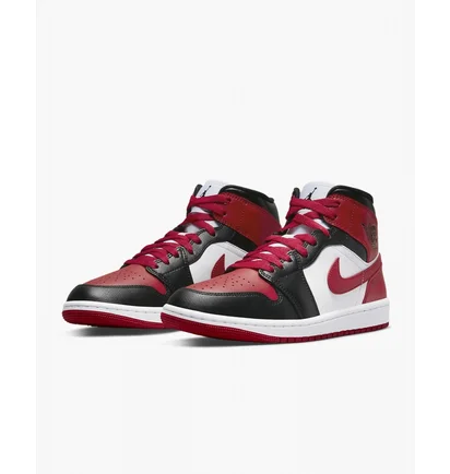 Кросівки жіночі Nike Air Jordan 1 Mid Red/White Bq6472-079