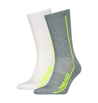 Шкарпетки чоловічі HEAD All Sports Performance Crew White/Grey (2 пари) 701229020-004