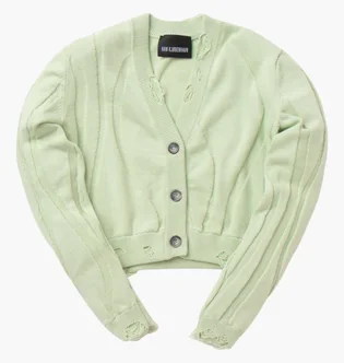Кофта женская Han Kjobenhavn Han Kjobenhavn Cropped Cardigan Green F-131310