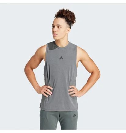 Майка чоловіча Adidas Designed For Training Workout Tank Top Grey IS3819
