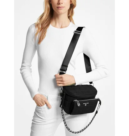 Сумка жіноча Michael Kors Slater Medium Quilted Leather Sling Pack Black 30R3S04M6I-BLACK-57432