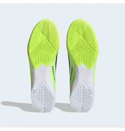 Футзалки унисекс Adidas X Crazyfast.3 Indoor Shoes White/Green ID9340